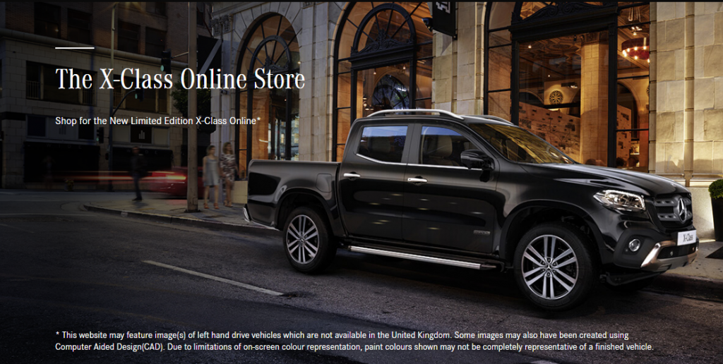 mercedes-benz x-class online sales portal