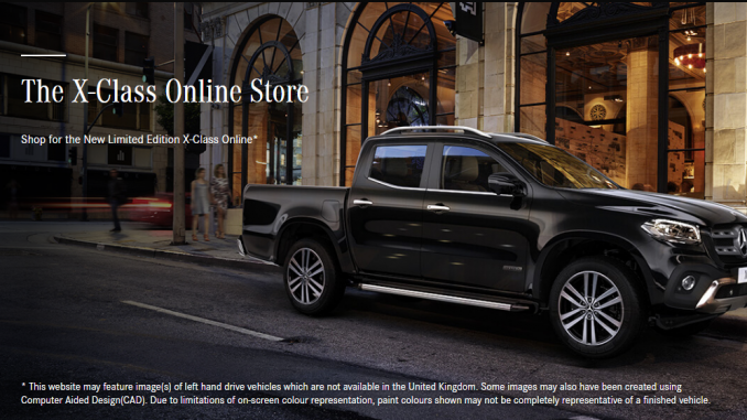 mercedes-benz x-class online sales portal