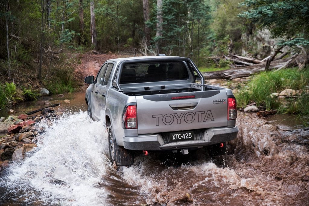 2018 Toyota HiLux Rugged X rear water